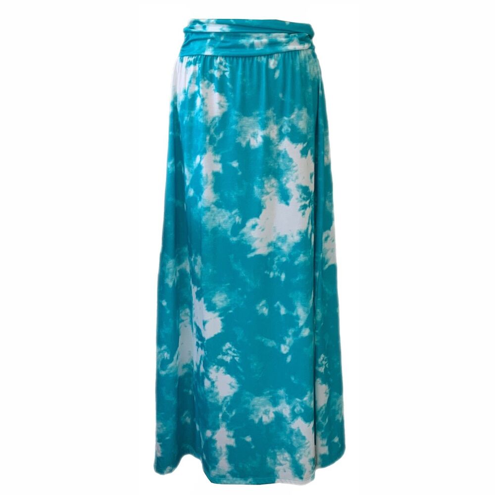 Maurices Womens Tye Dye Maxi Skirt Medium Summer Beach Boho Indie Y2K
